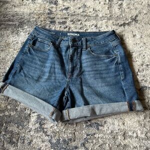 Sonoma Goods For Life® Roll Cuff Denim Shorts Size 6